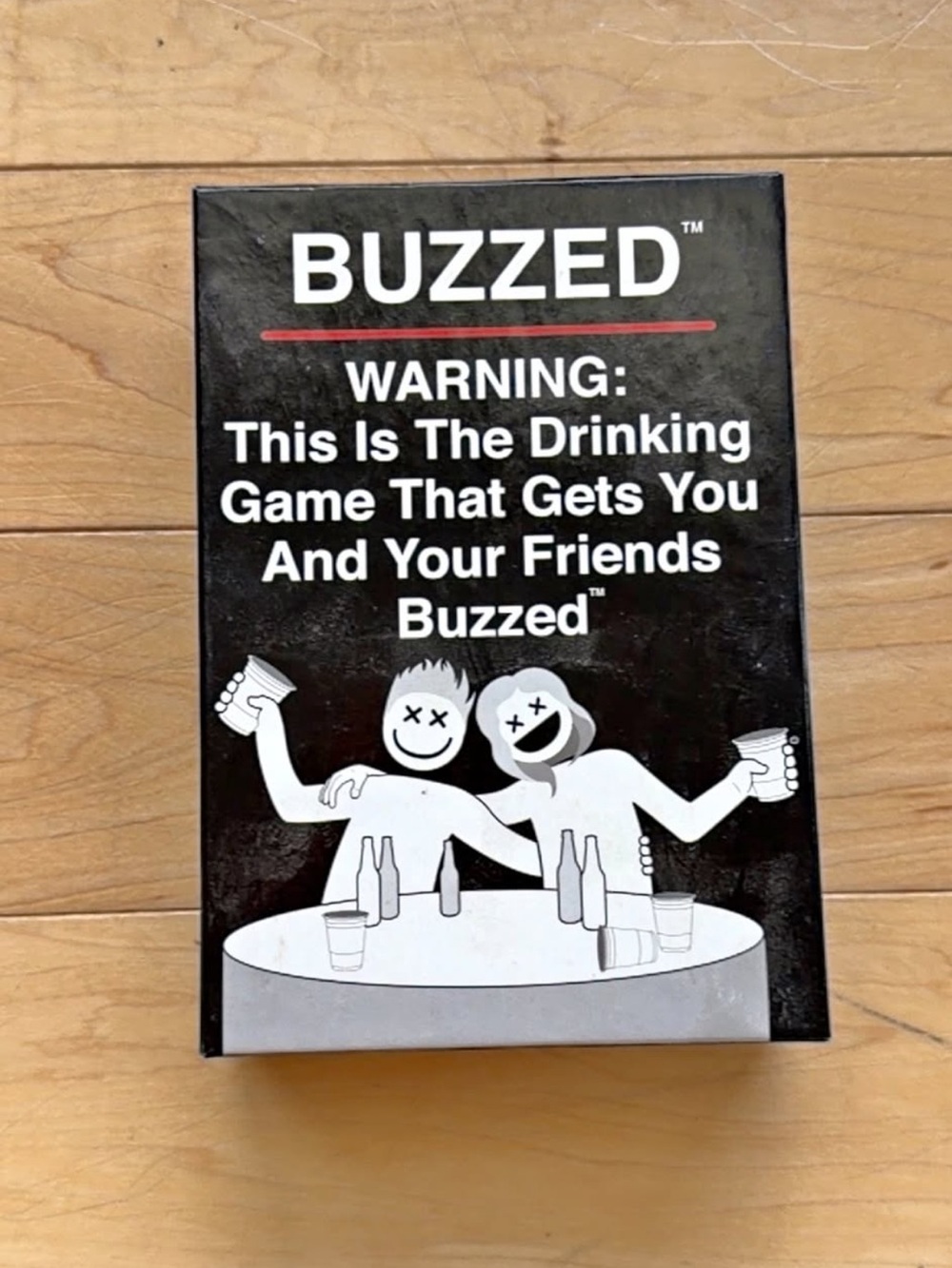Buzzed Drinking Game Party Card Game - Black